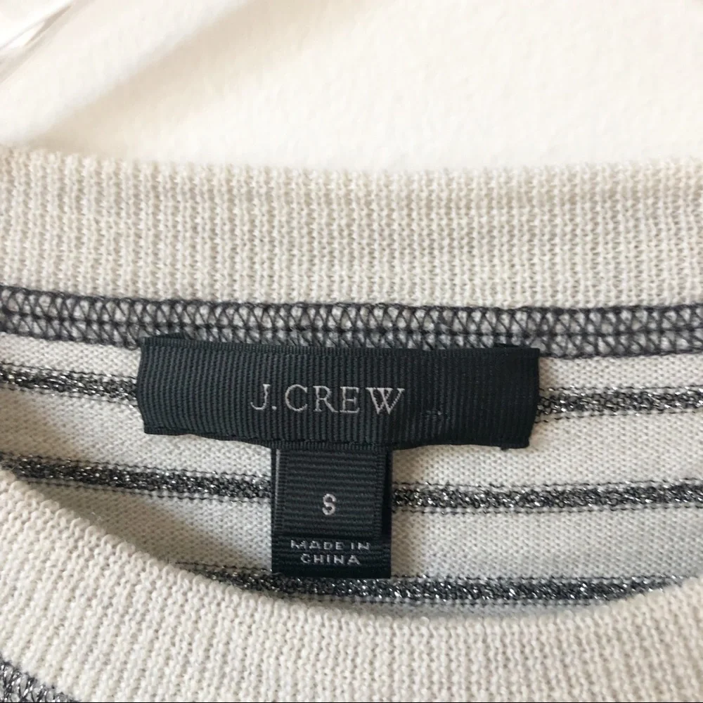 J. Crew Sparkle Striped Sweater